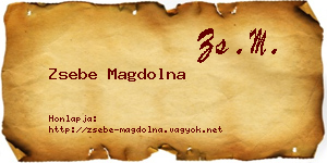 Zsebe Magdolna névjegykártya