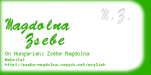 magdolna zsebe business card